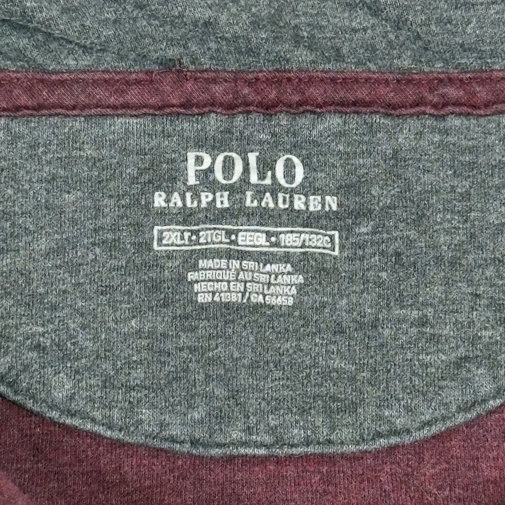 Polo Ralph Lauren Mens 1/4 Zip Long Sleeve Mock Neck Pullover Size 2XLT Maroon